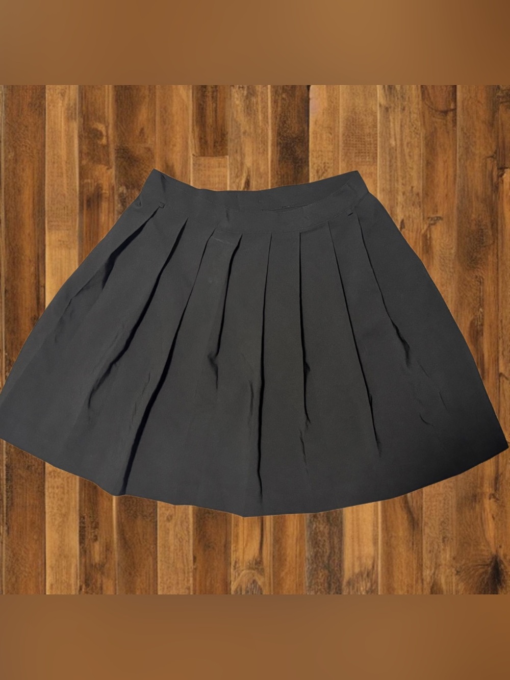 Lazy Oaf Black Pleated Tennis Skater Mini Skirt Size Medium Goth Y2K - Picture 2 of 6